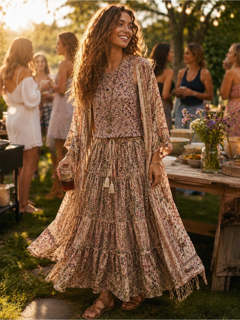 Très You Pink Floral Lace Embroidered Details.